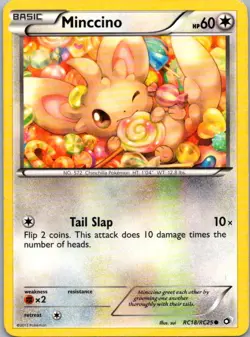 Pokemon TCG Minccino RC18 Legendary Treasures Holo LP - Image 1