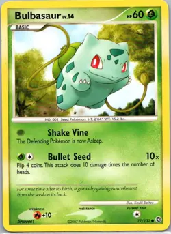 Pokemon TCG Bulbasaur 77/132 Secret Wonders LP - Image 1