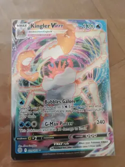 Pokemon TCG Kingler VMAX Sword & Shield: Brilliant Stars 029/172 Holo Ultra Rare - Image 1