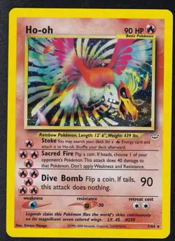 Pokemon Ho-Oh 7/64 Neo Revelation Holo - Image 1