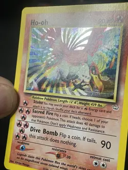 Pokemon Ho-Oh 7/64 Neo Revelation Holo - Image 3
