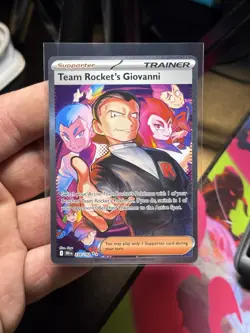 🔥 Pokemon - Team Rocket's Giovanni #238 - Destined Rivals Holo Trainer SIR 🔥 - Image 1