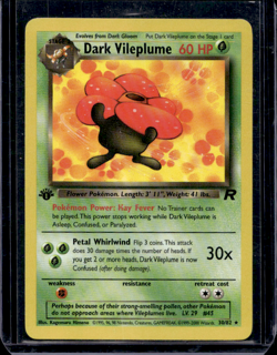 Pokemon Card - Dark Vileplume Team Rocket 30/82 Rare 1st Edition - Image 1