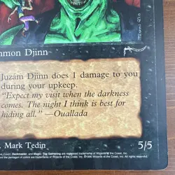 Magic The Gathering MTG Oversized Juzam Djinn LP Jumbo 6x9 Promo Duelist - Image 4