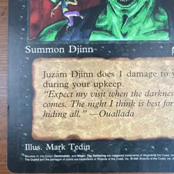 Magic The Gathering MTG Oversized Juzam Djinn LP Jumbo 6x9 Promo Duelist - Image 5