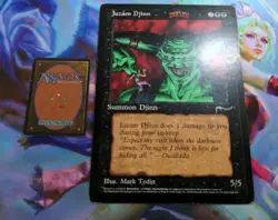 Magic The Gathering Juzam Djinn Oversized 6x9 Duelist 1996 Promo - Image 1
