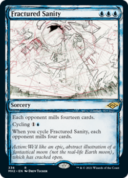 Mint/Near-Mint, English - 4 x MTG Fractured Sanity - Foil - Showcase Modern Hori - Image 1