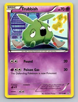 Trubbish 53/124 Common Dragons Exalted Pokemon Near Mint - Image 1