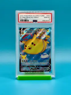 PSA 10 - 2021 Pokemon Celebrations, Flying Pikachu VMAX, Full Art - Image 1