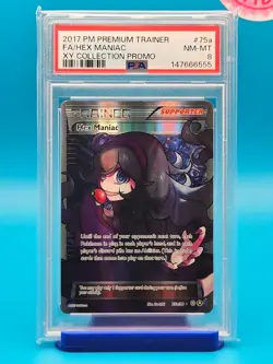 PSA 8 - 2017 POKEMON PREMIUM TRAINER XY COLLECTION PROMO 75a FULL ART/HEX MANIAC - Image 1