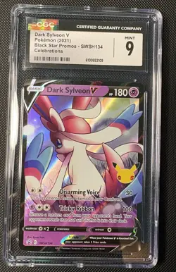 Dark Sylveon V SWSH134 Sword & Shield Promo Full Art Holo CGC 9 Pokemon TCG - Image 1