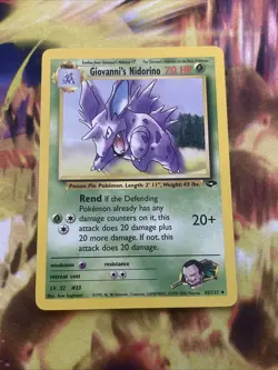 Giovanni's Nidorino - 45/132 Gym Challenge - Pokemon TCG - 2000 - Image 1