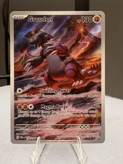 Pokemon TCG Groudon Illustration Rare Paradox Rift 199/182 NM Condition - Image 1
