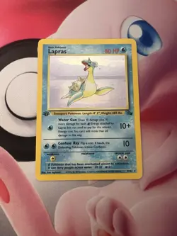 Lapras 10/62 - 1st Edition - Holo Rare - 1999 Pokemon Fossil 1st Edition LP - Image 1