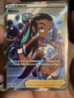 Nessa 183/185 Holo Ultra Rare Full Art Pokemon Vivid Voltage Near Mint - Image 1