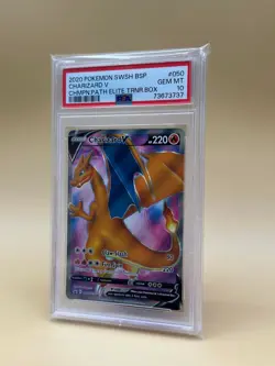 2020 Pokemon SWSH050 Charizard V Champions Path Elite Tray PSA 10 GEM MINT - Image 2
