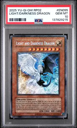 Light/Darkness Dragon Yu-Gi-Oh! Rp02-Retro Pack 2 EN095 NM Low Pop PSA 10 - Image 1
