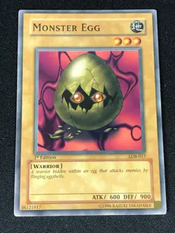 YUGIOH MONSTER EGG LOB-017 1ST COMMON (NM) NA PRINT - Image 1