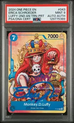 One Piece Monkey D. Luffy P-043 Erica Schroeder Autograph - Image 1
