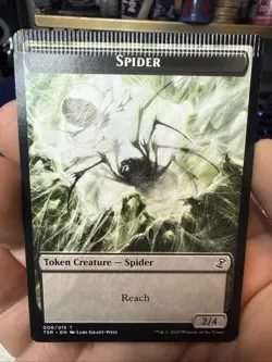 Spider Token Misprint Crimp Mtg - Image 1