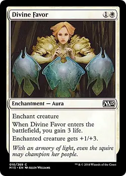4 DIVINE FAVOR ~mtg NM-M M15 Magic 2015 Com x4 - Image 1