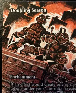 Doubling Season (Borderless) PZA 0011 Mythic Teenage Mutant Ninja Turtles MTG - Image 2
