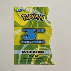 2004 TOPPS POKEMON ADVANCED CHALLENGE EVOLUTION DIE-CUTS #9 WALREIN - Image 2