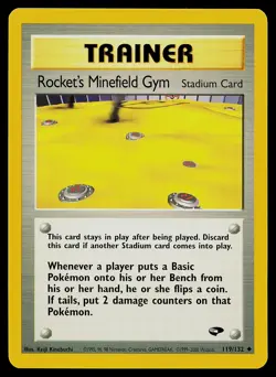 Pokemon Card - Rocket's Minefield Gym Corrected Gym Challenge 119/132 - Image 1