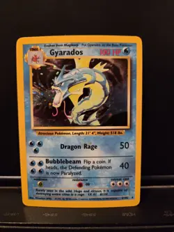 Gyarados Base Set Unlimited Holo Vintage Pokemon Card 6/102 WOTC 1999-2000 - Image 2