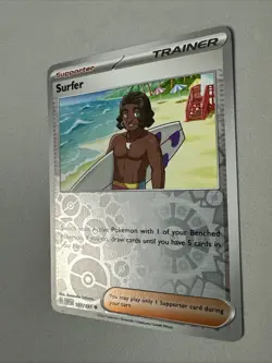 Pokemon TCG * SV Surging Sparks * 187/191 Surfer Uncommon * REVERSE HOLO * NM - Image 2