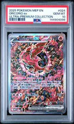 2025 POKEMON MEP EN-ME BLACK STAR PROMO #024 ORICORIO EX PSA 10 - Image 1