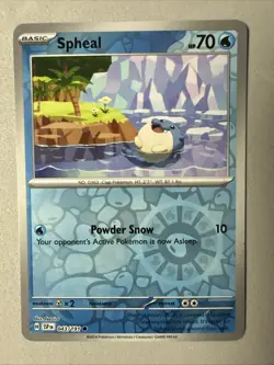Pokemon TCG * SV Surging Sparks * 043/191 Spheal Common * REVERSE HOLO * NM - Image 1