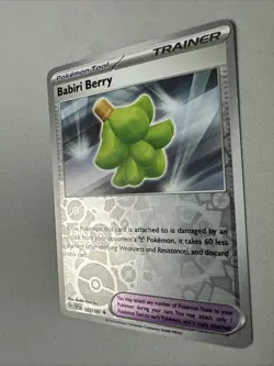Pokemon TCG * SV Surging Sparks * 163/191 Babiri Berry Uncommon * REVERSE HOLO - Image 2