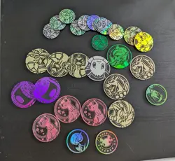 Lot of 28x Official Pokemon TCG Coins - Image 1