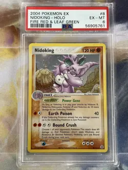2004 Pokemon EX Fire Red Leaf Green Nidoking #8 Holo PSA 6 - Image 1