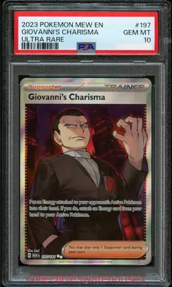 Pokemon 151 Giovanni's Charisma 197 PSA 10 - Image 1