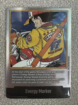 Dragon Ball E-52 Son Goku Silver Energy Marker Booster Card Fusion World - Image 1