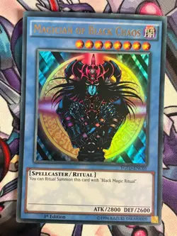 Magician of Black Chaos YGLD-ENC01 ULTRA RARE FIRST EDITION YuGiOh Card - Image 1
