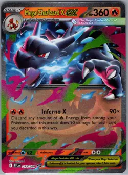 Mega Charizard X ex 013/094 ME02: Phantasmal Flames - Pokemon Card - NM - Image 1