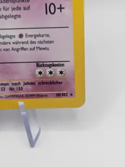 Pokemon TCG Mewtwo German Mewtu Base Set #10/102 Holo Foil Card - LP Condition - Image 5