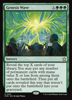 NM Foil Genesis Wave, MTG, Foundations, Magic the Gathering, 221 - Image 1
