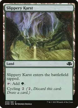 2x Slippery Karst - Foil Dominaria Remastered NM MTG - Image 1