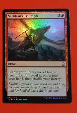 MTG - Dragons Of Tarkir - Foil - #154 - Sarkhan's Triumph - LP 🌹DeityAphrodite - Image 2
