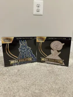 Pokemon TCG Mega Evolution Gardevoir & Lucario ETB Elite Trainer Box SET OF 2 - Image 1