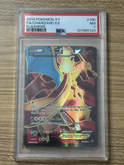 Pokemon XY Flashfire 2014 Full Art Charizard EX #100/106 PSA 7 NM - Image 1