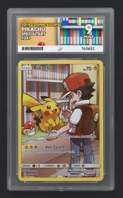 Pikachu 241/236 Secret Rare Holo Cosmic Eclipse 2019 Pokemon TCG Ace 9 Mint - Image 1