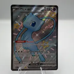 Pokemon Mew ex Basic Psychic SV Paldean Fates 216/091 Shiny Ultra Rare Holo EX - Image 1