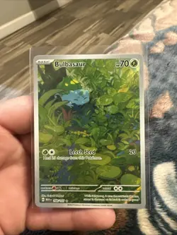 Pokemon Bulbasaur Illustration Rare - Scarlet and Violet 151 - 166/165 NM - Image 1