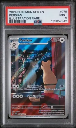Persian 078/064 SV Pokemon TCG Shrouded Fable Holo Illustration Rare PSA 9 MINT - Image 1