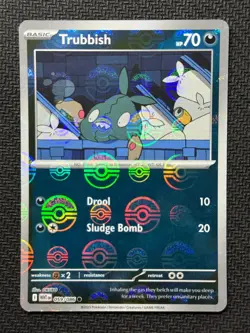 Trubbish 059/086 Pokeball Holo White Flare Pokemon English Near Mint - Image 1